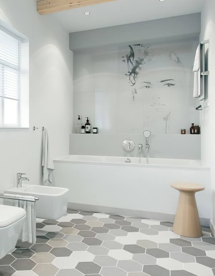 经久耐用的龙头和花洒可和谐融入不同的浴室环境。
